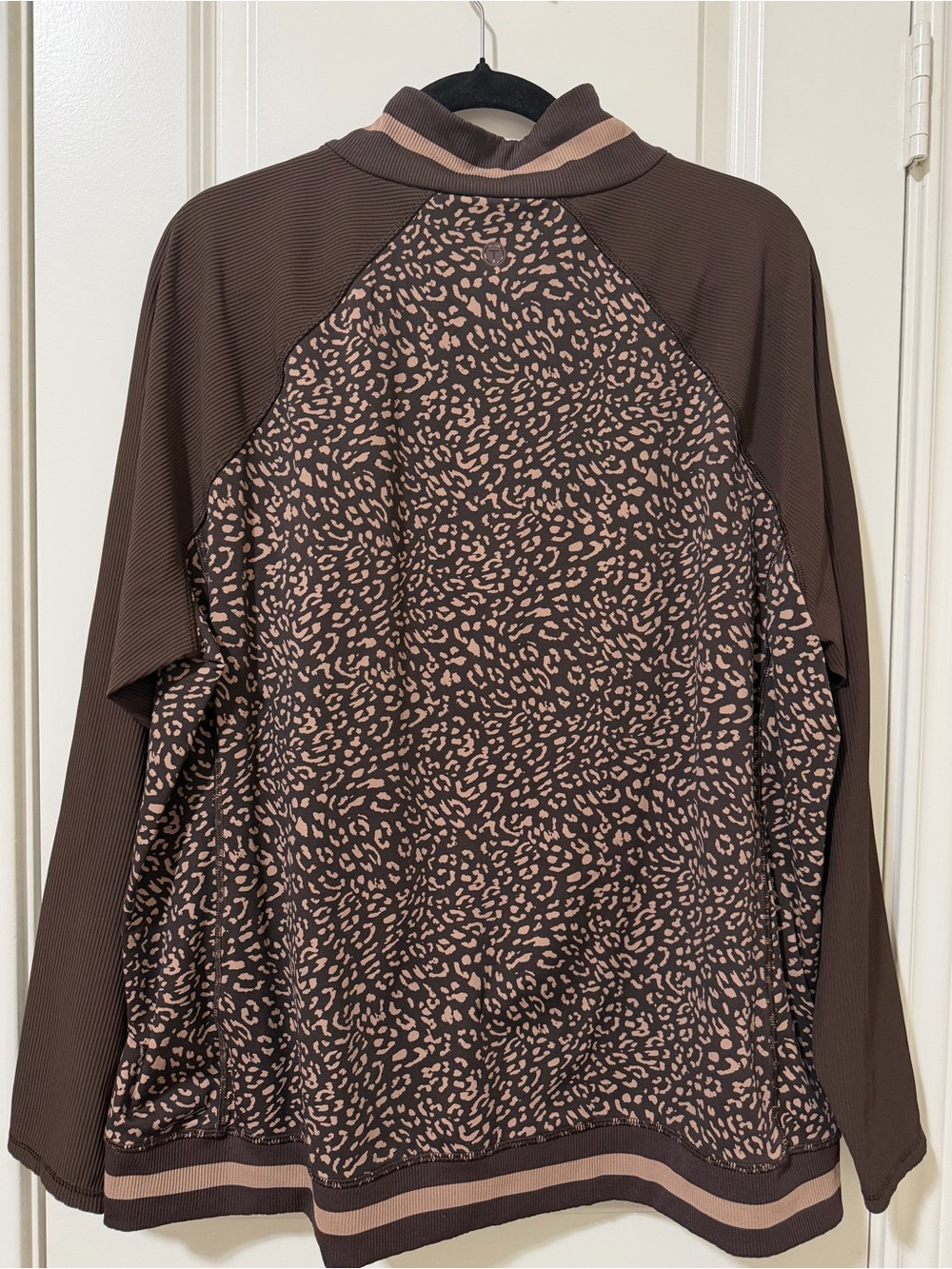 T by Talbot Brown & Blush Leopard Half-Zip Pullover - Picture 2 of 4
